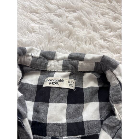 Abercrombie Kids Girls Sz. 13/14 Checkered Button Down Top. Cute - Picture 3 of 8